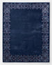 Hand-Tufted Wool Area Rug, Geometric Border,