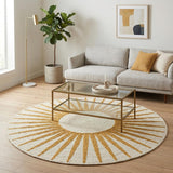 Round Jute Rug – Handwoven Natural Fiber Accent Rug