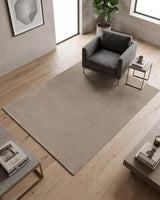 Solid Hand Tufted Wool Area Rug, Soft Plush Carpet