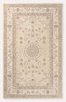 Traditional Hand-Tufted Wool Area Rug, Floral Medallion Design