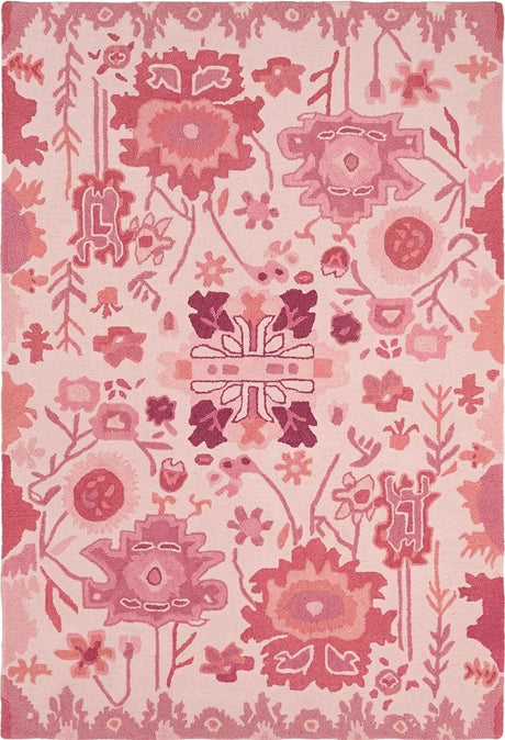 Handmade Oushak Wool Area Rug – Featuring Floral and Botanical Patterns in Soft Tones