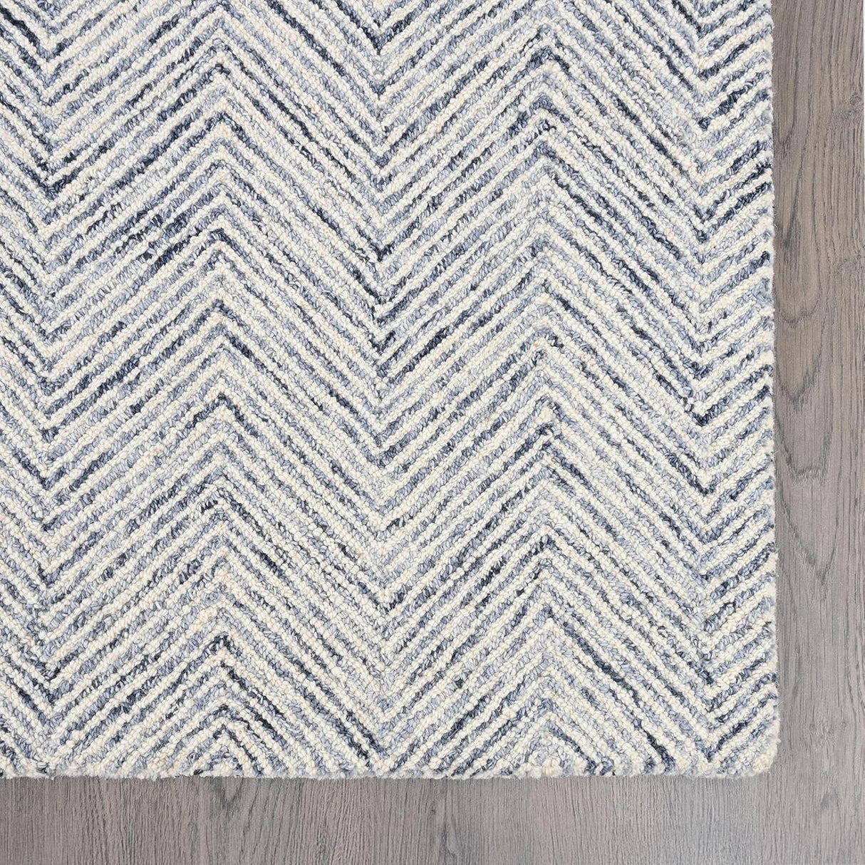 Modern Herringbone Chevron Collection Handmade Wool Rug