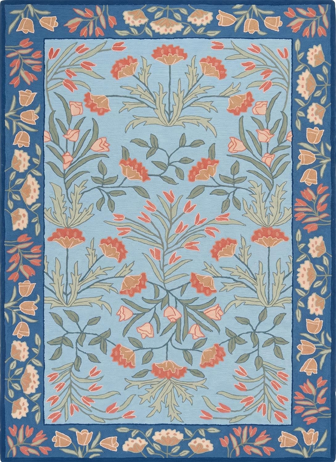 Hand-Tufted Adeline Wool Rug with Traditional Floral Tulip Design
