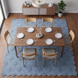 Hand Tufted Wool Rug, Floral Botanical Pattern with Scalloped