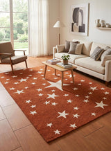 Hand-Tufted Star Wool Rug for Kids | Soft, Thick & Durable Starry Night Design