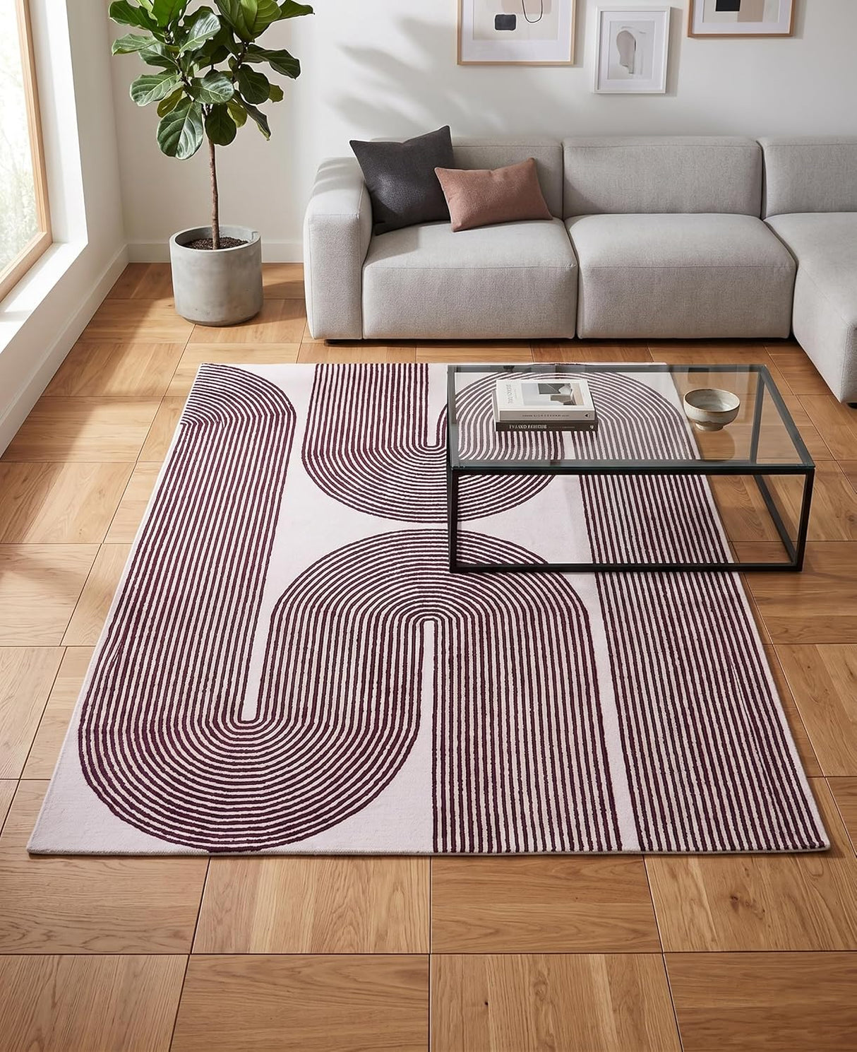 Gold, Ink & Olive Modern Hand-Tufted Wool Area Rug