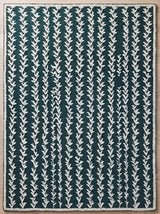 Hand-Tufted Wool Area Rug, Botanical Vine Pattern, Soft Thick Wool Carpet