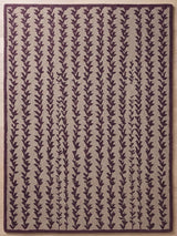 Hand-Tufted Wool Area Rug, Botanical Vine Pattern, Soft Thick Wool Carpet