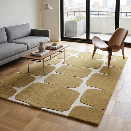 Modern Wool Rug – Hand-Tufted, Soft & Thick | Abstract Geometric Design