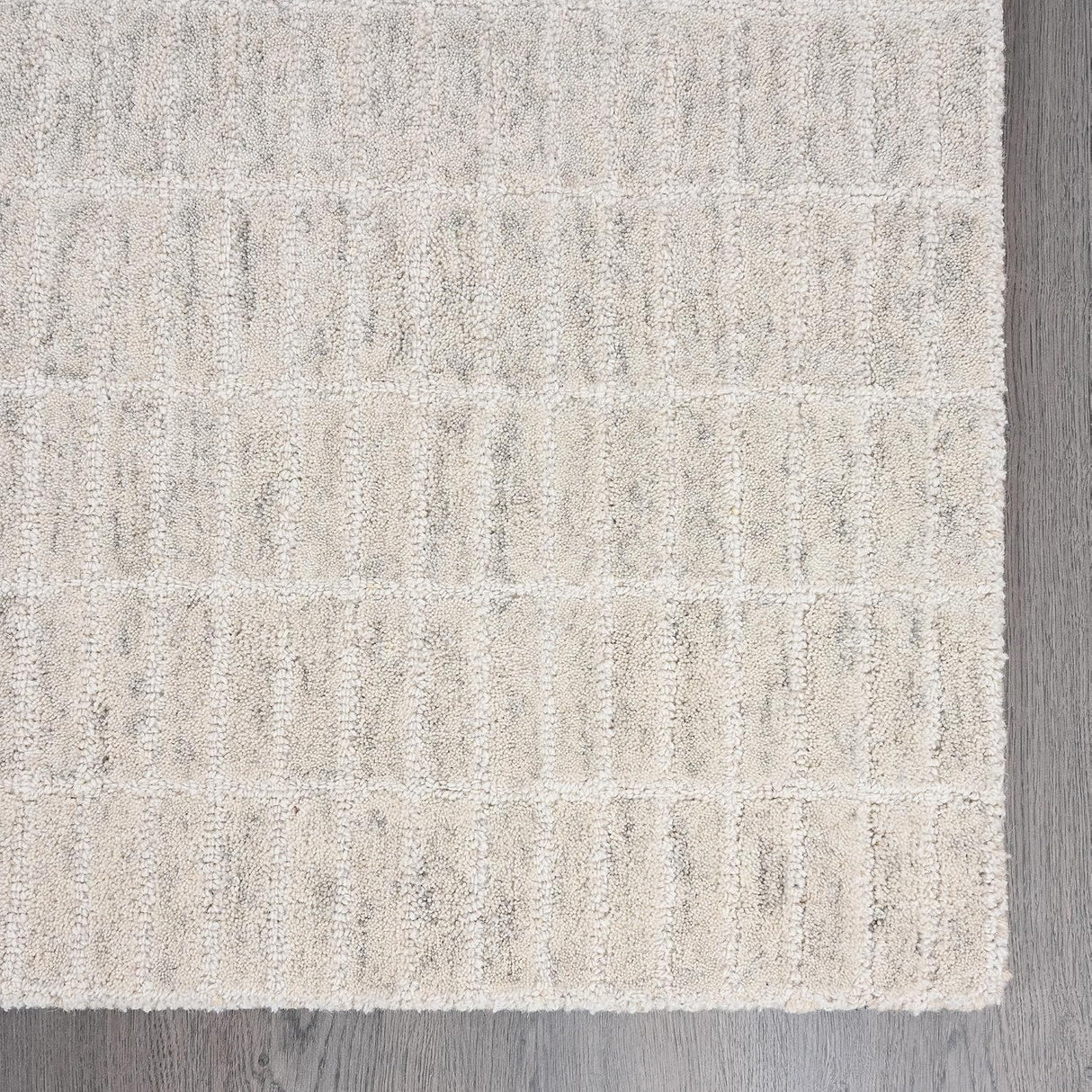 Hand-Tufted 100% Wool Rug – Unique Modern Geometric Grid Pattern