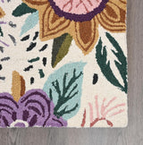 Hand-Tufted Floral Area Rug - Colorful Garden Design