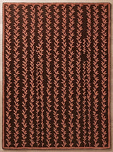 Hand-Tufted Wool Area Rug, Botanical Vine Pattern, Soft Thick Wool Carpet