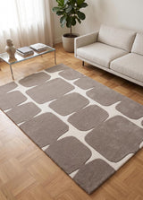 Modern Wool Rug – Hand-Tufted, Soft & Thick | Abstract Geometric Design