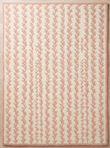 Hand-Tufted Wool Area Rug, Botanical Vine Pattern, Soft Thick Wool Carpet