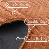 Modern Herringbone Chevron Collection Area Rug - Handmade Wool Carpet