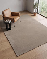 Solid Hand Tufted Wool Area Rug, Soft Plush Carpet