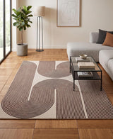 Gold, Ink & Olive Modern Hand-Tufted Wool Area Rug