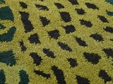 Handmade 100% Wool Area Rug with Realistic Crocodile-Inspired Animal Print Design