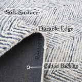 Modern Herringbone Chevron Collection Handmade Wool Rug