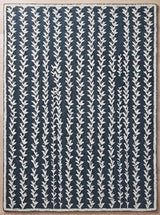 Hand-Tufted Wool Area Rug, Botanical Vine Pattern, Soft Thick Wool Carpet