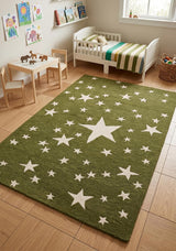 Hand-Tufted Star Wool Rug for Kids | Soft, Thick & Durable Starry Night Design