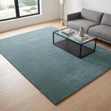 Solid Hand Tufted Wool Area Rug, Soft Plush Carpet