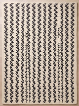 Hand-Tufted Wool Area Rug, Botanical Vine Pattern, Soft Thick Wool Carpet