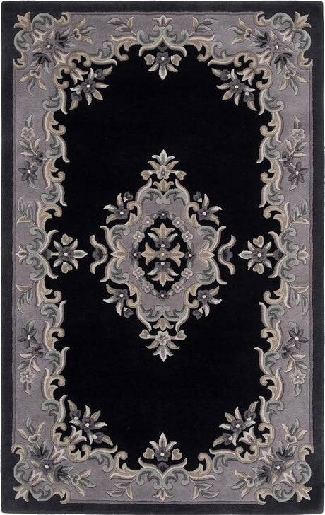 Handmade Traditional Wool Rug | Floral Medallion Border Design