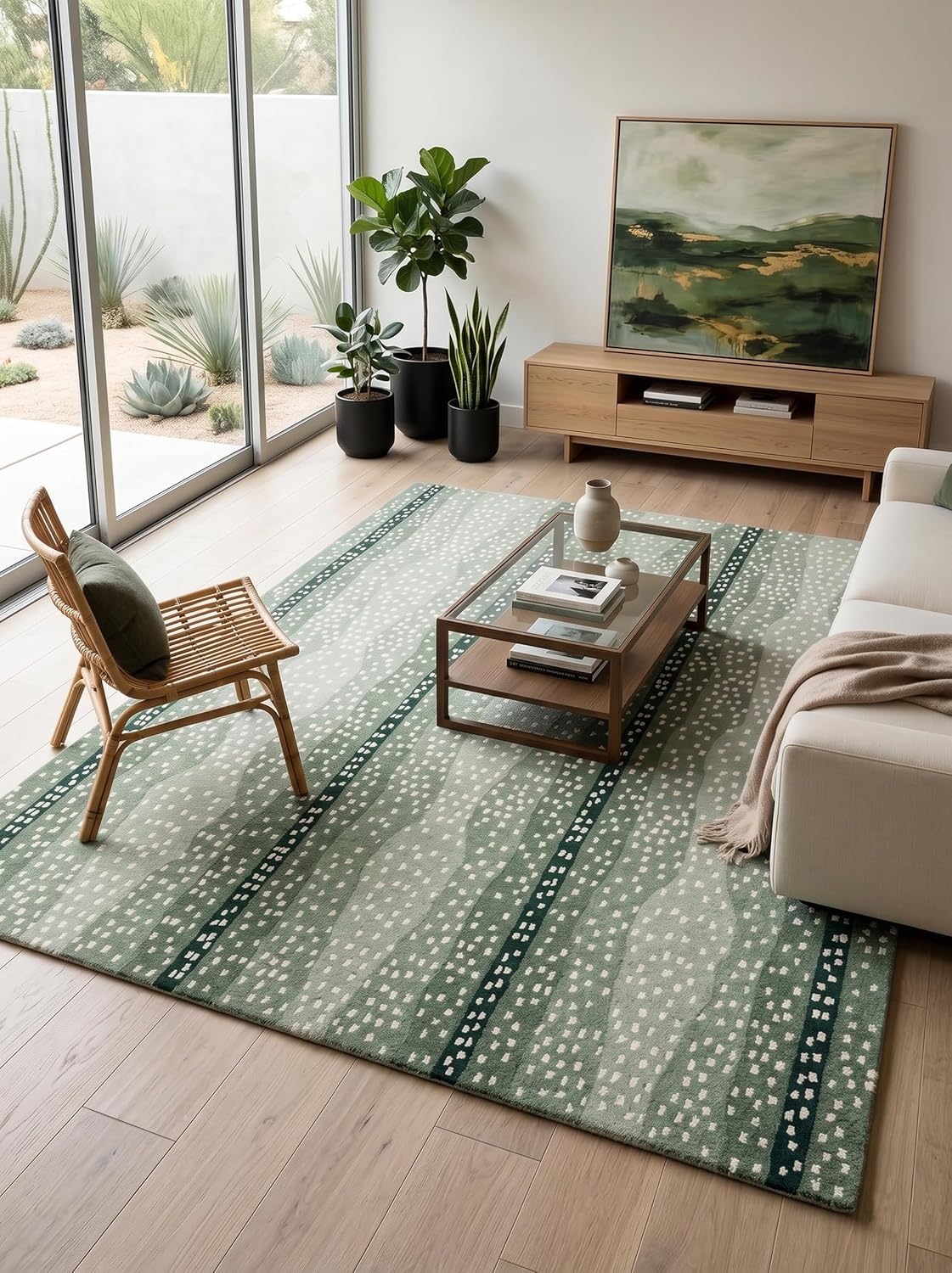 Antelope Cheetah – Contemporary Handmade 100% Wool Area Rug