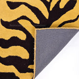 Modern Zebra Print Wool Rug in Black and White