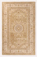 Traditional Hand-Tufted Wool Area Rug, Floral Medallion Design