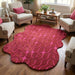 Hand-Tufted Abstract Wool Rug Wavy Pattern Irregular Organic Shape