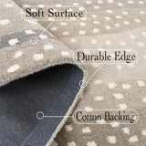 Antelope Cheetah Blue – Contemporary Handmade 100% Wool Area Rug