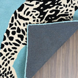 Climbing Jaguar Modern Handmade Wool Area Rug