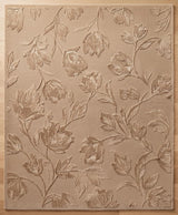 Hand Tufted Floral Wool Area Rug, Raised Botanical Carved Design