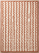 Hand-Tufted Wool Area Rug, Botanical Vine Pattern, Soft Thick Wool Carpet