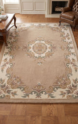 Handmade Traditional Wool Rug | Floral Medallion Border Design