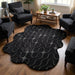 Hand-Tufted Abstract Wool Rug Wavy Pattern Irregular Organic Shape