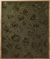 Hand Tufted Floral Wool Area Rug, Raised Botanical Carved Design