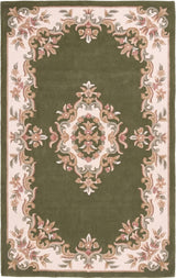 Handmade Traditional Wool Rug | Floral Medallion Border Design