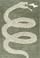 Hand-Tufted Snake Wool Rug