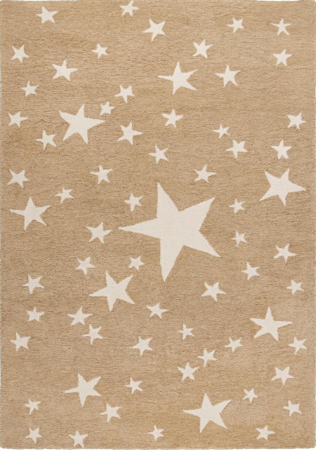 Hand-Tufted Star Wool Rug for Kids | Soft, Thick & Durable Starry Night Design