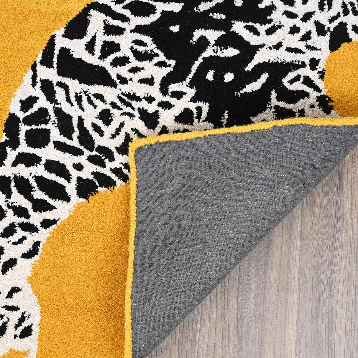 Climbing Jaguar Modern Handmade Wool Area Rug