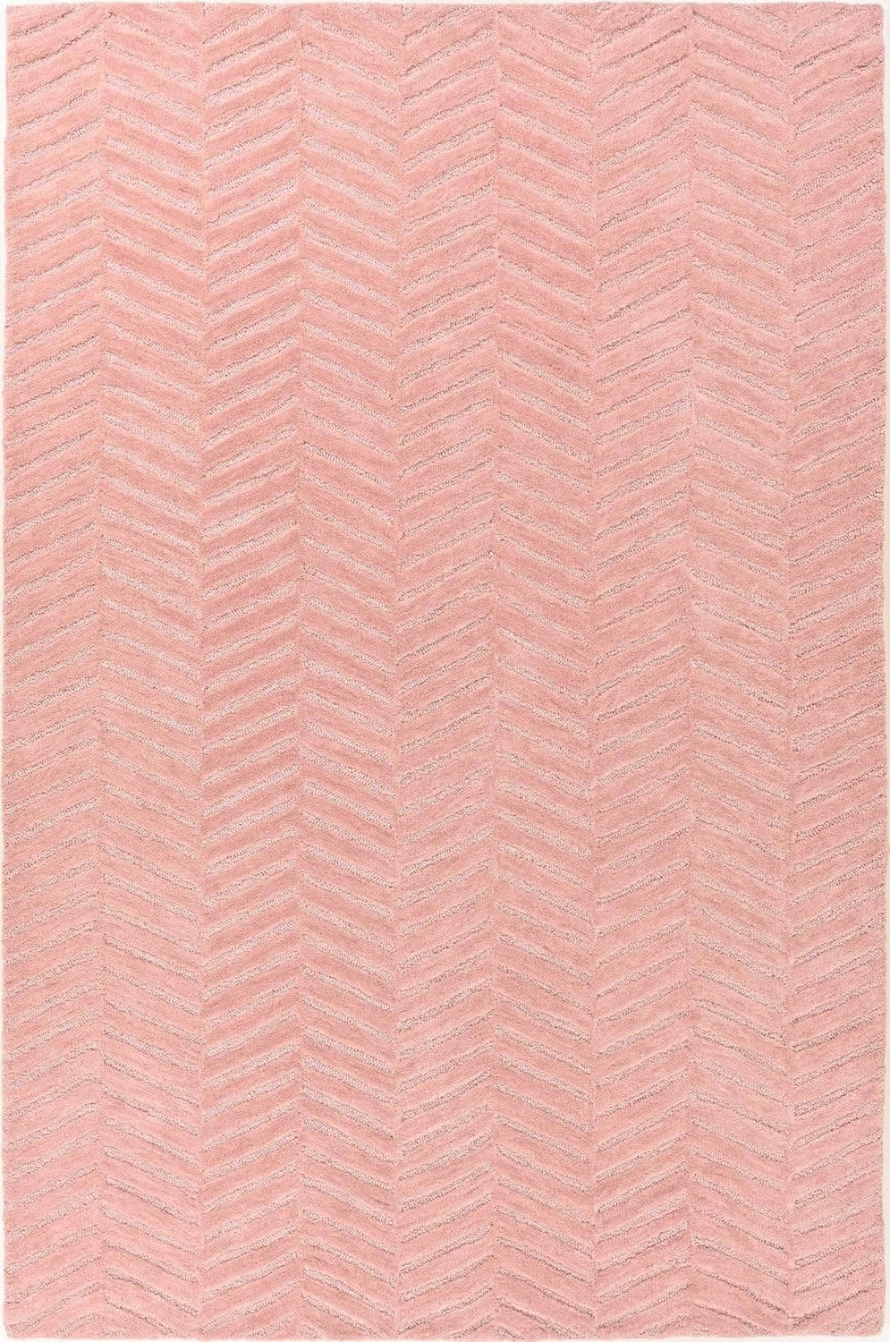 Modern Herringbone Chevron Collection Area Rug - Handmade Wool Carpet
