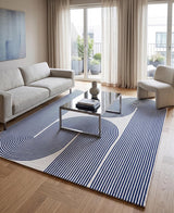 Gold, Ink & Olive Modern Hand-Tufted Wool Area Rug
