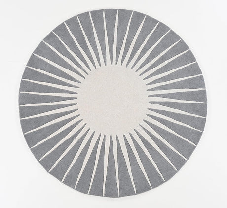 Modern Round Area Rug – Hand-Tufted with 100% New Zealand Wool