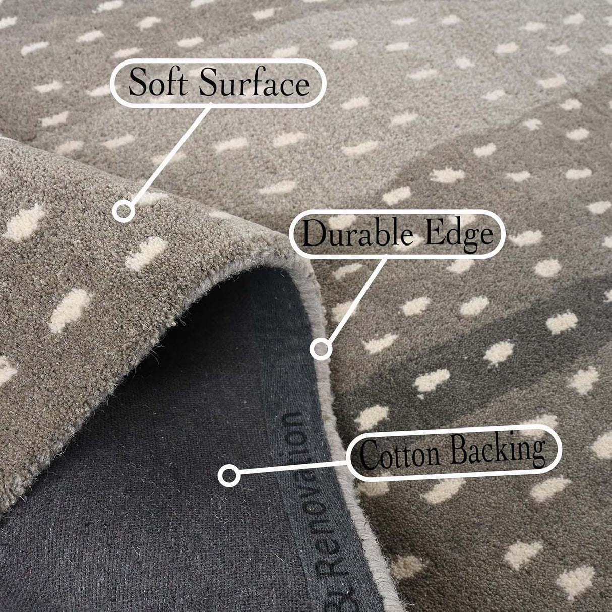 Antelope Cheetah Blue – Contemporary Handmade 100% Wool Area Rug