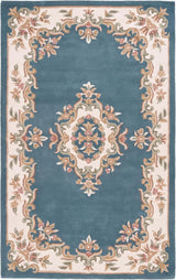 Handmade Traditional Wool Rug | Floral Medallion Border Design