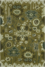Handmade Oushak Wool Area Rug – Featuring Floral and Botanical Patterns in Soft Tones