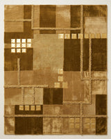 Hand-Tufted Wool Area Rug, Modern Patchwork Geometric Design